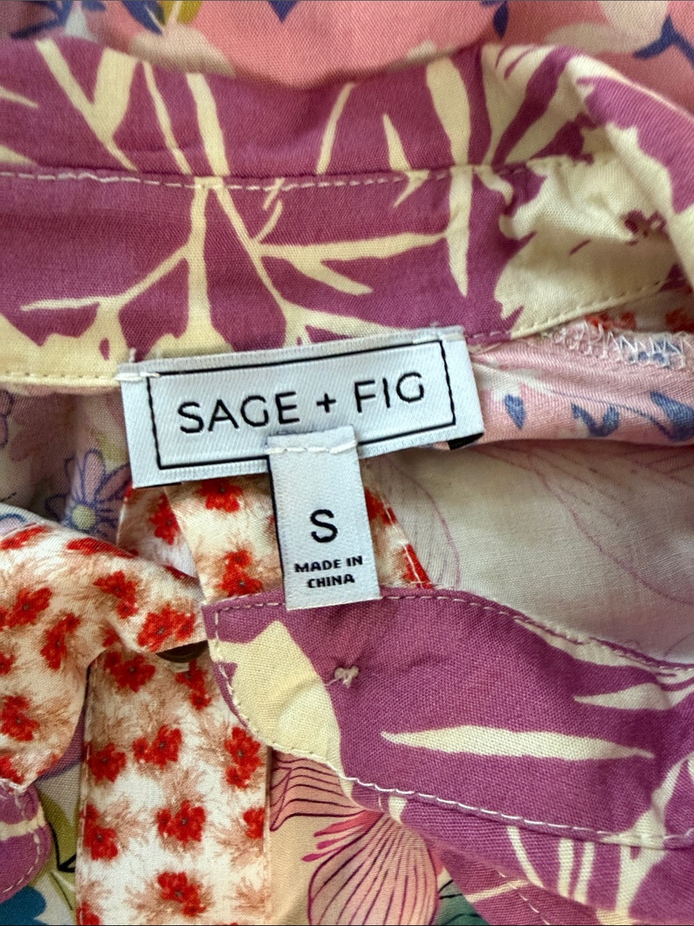 Patchwork Floral Button-Front Blouse - Pink Multi NWOT - Picture 12 of 12